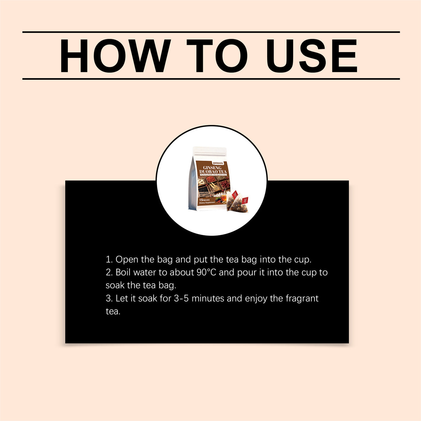 Ginseng Herbal Health Tea - 15 Pieces